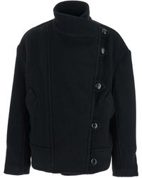 Isabel Marant - 'Hanis' Jacket With Stand-Up Collar And Dropped Shoulders - Lyst