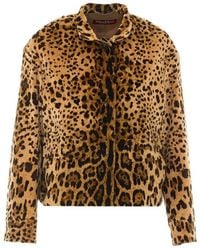 Max Mara - Mstedro Printed Smooth Velvet Boxy Jacket - Lyst