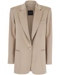 ANDAMANE - 'Guia' Single-Breasted Jacket With Notched Revers And Shoulder Pads - Lyst