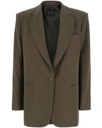 ANDAMANE - 'Guia' Single-Breasted Jacket With Notched Revers And Shoulder Pads - Lyst