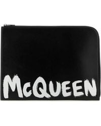 McQueen - Leather Document Holder - Lyst