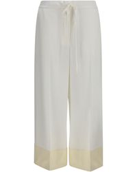TOTEME - Pants Satin Drawstring Viscose Trousers - Lyst