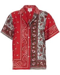 P.A.R.O.S.H. - P.A.R.O..H. Shirt With Cuban Neckline And All Over Bandana Print - Lyst