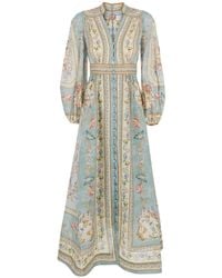 Zimmermann - Long Dress Roselight Linen - Lyst