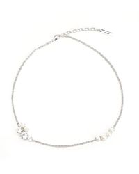 Givenchy - Crystal Pearl Mixed Silvery S Necklace - Lyst