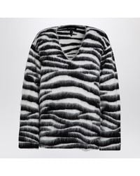 Marc Jacobs - Zebra-Patterned Wool Blend Jumper - Lyst