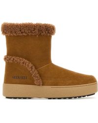 Moon Boot - Caramel Suede Ltrack Tina Ankle Boots - Lyst