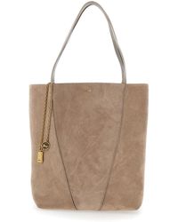 Chloé - Chloã 'Spin' Shoulder Bag With Chain-Link Detail With Logo Charm - Lyst