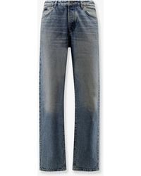 BOSS - Cotton Jeans With Back Suede Logo Patch - Lyst