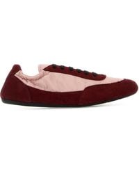 Prada - Two-Tone Re-Nylon And Suede Collapse Sneakers - Lyst