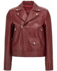 Gucci - Leather Jacket - Lyst