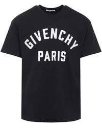 Givenchy - Logo Print Straight Fit Cotton T-Shirt - Lyst