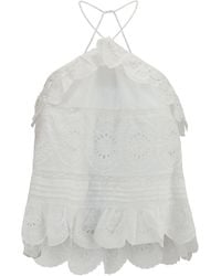 Isabel Marant - Marant Etoile Prisha Ruffle Top - Lyst