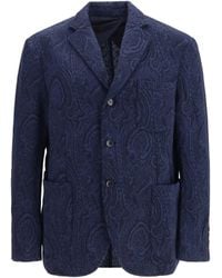 Etro - Single-Breasted Arnica Jacquard Wool-Blend Jacket - Lyst