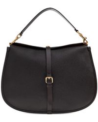 Etro - Buckle-Fastening Extra-Large Leather Shoulder Bag - Lyst