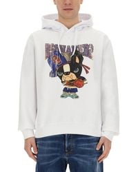 DSquared² - Graphic Print Hooded Sweatshirt - Lyst