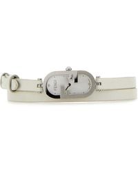Fendi - Leather O Lock Vertical Watch - Lyst