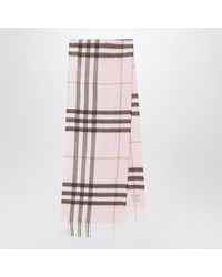Burberry - Cashmere Scarf With A Checked Pattern - Lyst