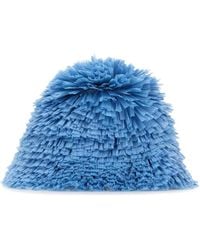 Prada - Embellished Raffia Bucket Hat - Lyst