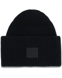 Acne Studios - Face Logo Beanie Hat - Lyst