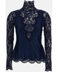 Rabanne - Rabanne Long Sleeved Lace Top - Lyst