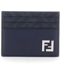 Fendi - Card Holder With Ff Plaque On The Front - Lyst