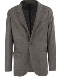 Brunello Cucinelli - Cashmere Jersey Blazer With Patch Pockets - Lyst
