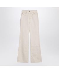 Chloé - Chloã Ivory Flared Denim Trousers - Lyst