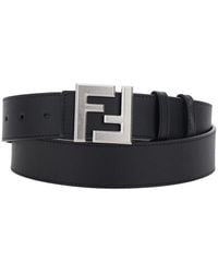 Fendi - Reversible Belt With Square Ff Buckle - Lyst