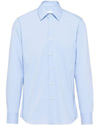 Prada - Long-Sleeved Poplin Shirt - Lyst