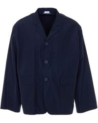 Thom Browne - Light Memory Tech Packable Sportcoat With Logo Print - Lyst