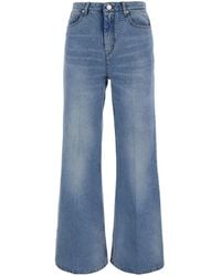 Ami Paris - Flare Cut Jeans With Logo Patch On The Back - Lyst