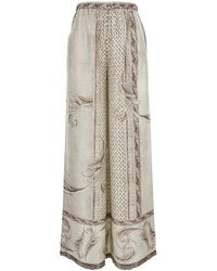 Max Mara - 'Rive' Pants With All-Over Geometric Print - Lyst