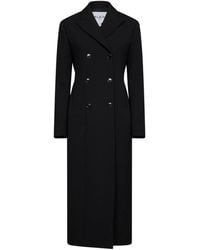 Alaïa - Alaïa Wool Crêpe Double-Breasted Tailored Coat - Lyst