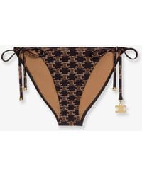 Celine - Jersey Bikini Bottom With Monogram Print - Lyst