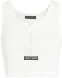 Dolce & Gabbana - Ribbed Tank Top - Lyst