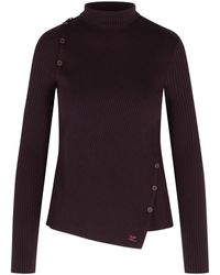 Courreges - Oblique' Burgundy Viscose Blend Sweater - Lyst