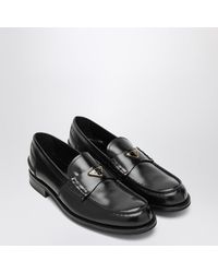 Prada - Brushed Leather Moccasins - Lyst