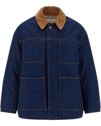 Ami Paris - Padded Denim Jacket - Lyst