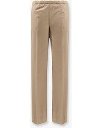 Moncler - Cotton Trousers With Logo Patch - Lyst