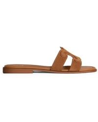 Celine - Triomphe Suede Mule - Lyst