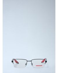 Prada - Linea Rossa Semi-Rimless Optical Glasses - Lyst