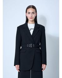Ganni - Bonded Crepe Blazer - Lyst