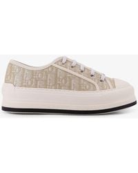 Dior - Canvas Walk'N' Sneakers With Oblique Motif - Lyst