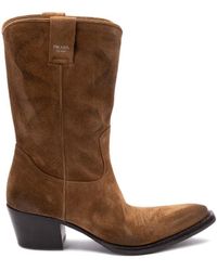 Prada - 'Cowboy' Boots - Lyst