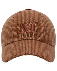 Max Mara - Raffia-Effect Baseball Cap - Lyst