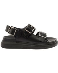 McQueen - Sleek Double Buckle Sandals For - Lyst