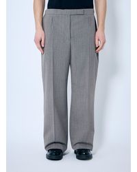 Prada - Belted Tailored Wool-Blend Pants - Lyst
