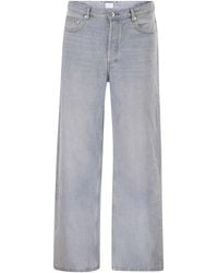 A.P.C. - Washed Cotton Denim Wide-Leg Jeans - Lyst