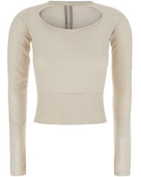 Rick Owens - Cropped Cashmere Sweater, Tops - Lyst